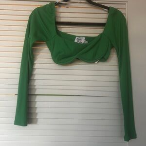 Aritzia Green Long Sleeve Top